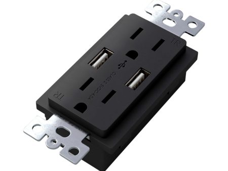 Combination Duplex Outlet Module with 2 USB Ports Fashion