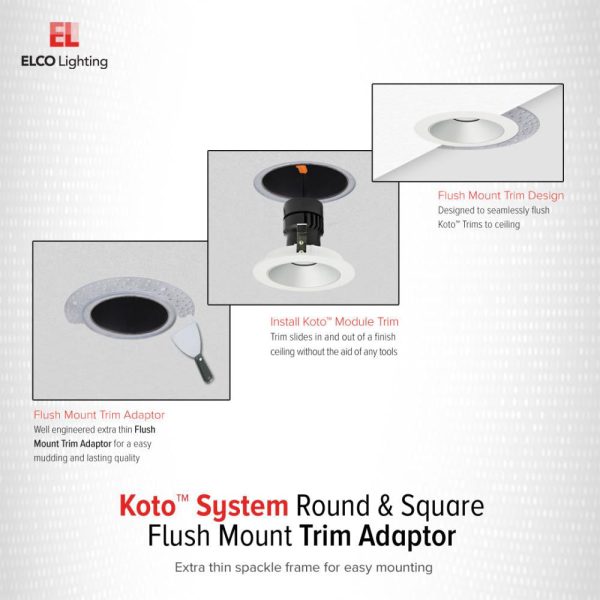 3  Square Flush Mount Trim Adaptor Hot on Sale