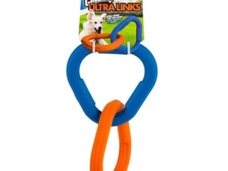 Chuckit! Ultra Links Dog Toy Blue, Orange, 1 Each 9 in, One Size by Chuckit! For Sale