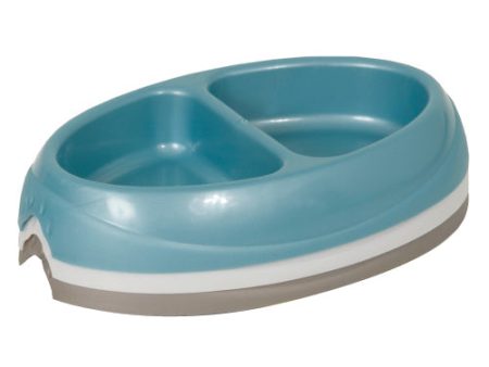 Petmate Ultra Lightweight Double Diner Cat Bowl Assorted, 1 Each Small by Petmate For Cheap