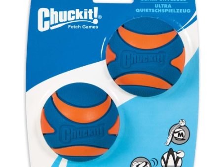 Chuckit! Ultra Squeaker Balls Dog Toy Blue Orange, 1 Each 2 pk, Medium by Chuckit! Hot on Sale