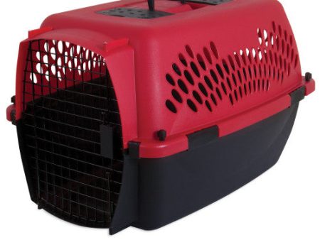 Aspen Fashion Pet Porter Dog Kennel Hard-Sided, Deep Red, Black, 1 Each 26 in by San Francisco Bay Brand For Sale