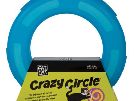 FAT CAT Crazy Circle Catnip Toy Blue, 1 Each Large by Fat Cat Discount