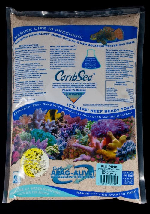 CaribSea Arag-Alive Fiji Pink Aquarium Sand 4ea 10 lb (Count of 4) by Caribsea Online now