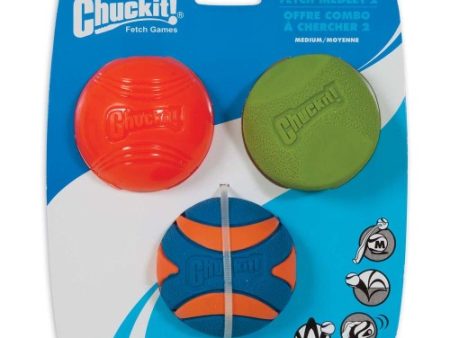 Chuckit! Fetch Medley Balls Dog Toy Assortment 2, Multi-Color, 1 Each 3 pk, Medium by Chuckit! Fashion