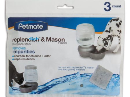 Petmate Replendish Charcoal Filter Tray Grey, 1 Each 3 Pack by Petmate Fashion