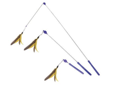 Jackson Galaxy Air Prey Wand Cat Toy Purple, 1 Each One Size by San Francisco Bay Brand Online now